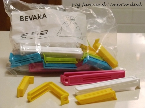 Ikea bag clips  Fig Jam and Lime Cordial